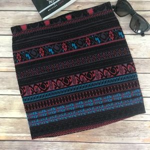 Forever 21 Patterned Mini Skirt